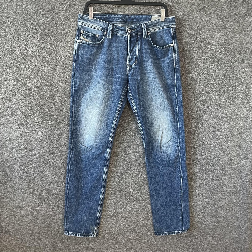 Diesel Larkee-Beex Jeans Mens 30x32 Blue Regular Tapered‎ Button Fly Denim